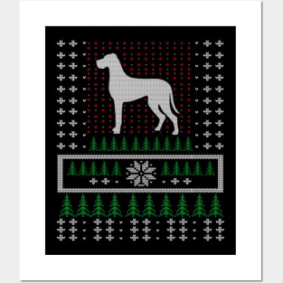 Great Dane Ugly Christmas Sweater Gift Posters and Art